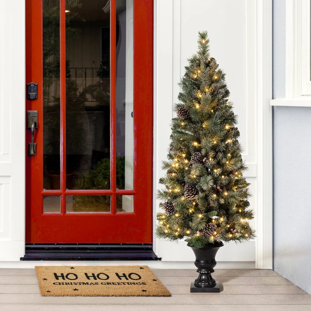 New π 5ft. Pre-Lit Flocked Pine Artificial π
Christmas Tree in Black Urn, Warm White Lights by Glitzhome π 4 New π 5ft. Pre-Lit Flocked Pine Artificial π
Christmas Tree in Black Urn, Warm White Lights by Glitzhome π - Image 2