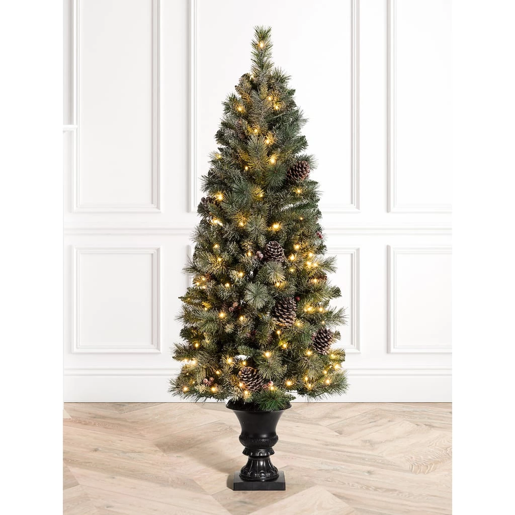 New π 5ft. Pre-Lit Flocked Pine Artificial π
Christmas Tree in Black Urn, Warm White Lights by Glitzhome π 5 New π 5ft. Pre-Lit Flocked Pine Artificial π
Christmas Tree in Black Urn, Warm White Lights by Glitzhome π - Image 3