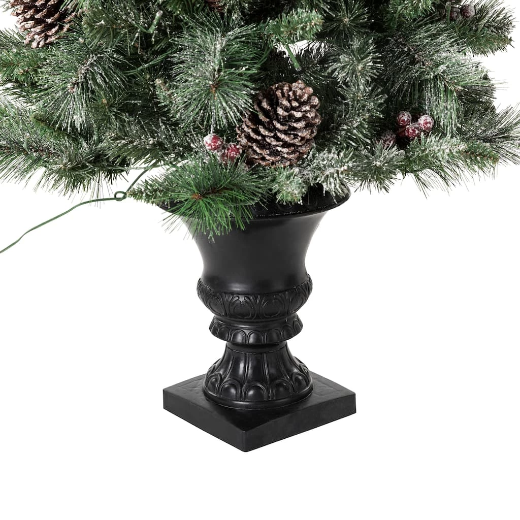 New π 5ft. Pre-Lit Flocked Pine Artificial π
Christmas Tree in Black Urn, Warm White Lights by Glitzhome π 6 New π 5ft. Pre-Lit Flocked Pine Artificial π
Christmas Tree in Black Urn, Warm White Lights by Glitzhome π - Image 4
