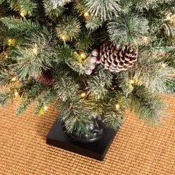 New π 5ft. Pre-Lit Flocked Pine Artificial π
Christmas Tree in Black Urn, Warm White Lights by Glitzhome π 15 New π 5ft. Pre-Lit Flocked Pine Artificial π
Christmas Tree in Black Urn, Warm White Lights by Glitzhome π -Glitzhome Sales D494335S 6