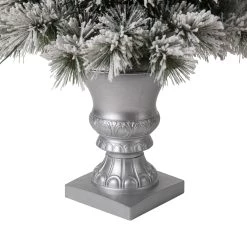 Outlet β€οΈ 4ft. Pre-Lit Flocked Pine Artificial β Christmas Tree in Silver Urn, Warm White Lights by Glitzhome π 15 Outlet β€οΈ 4ft. Pre-Lit Flocked Pine Artificial β Christmas Tree in Silver Urn, Warm White Lights by Glitzhome π -Glitzhome Sales D494337S 6