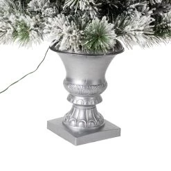 Outlet β 5ft. Pre-Lit Flocked Pine Artificial π Christmas Tree in Silver Urn, Warm White Lights by Glitzhome 𧨠15 Outlet β 5ft. Pre-Lit Flocked Pine Artificial π Christmas Tree in Silver Urn, Warm White Lights by Glitzhome 𧨠-Glitzhome Sales D494338S 6