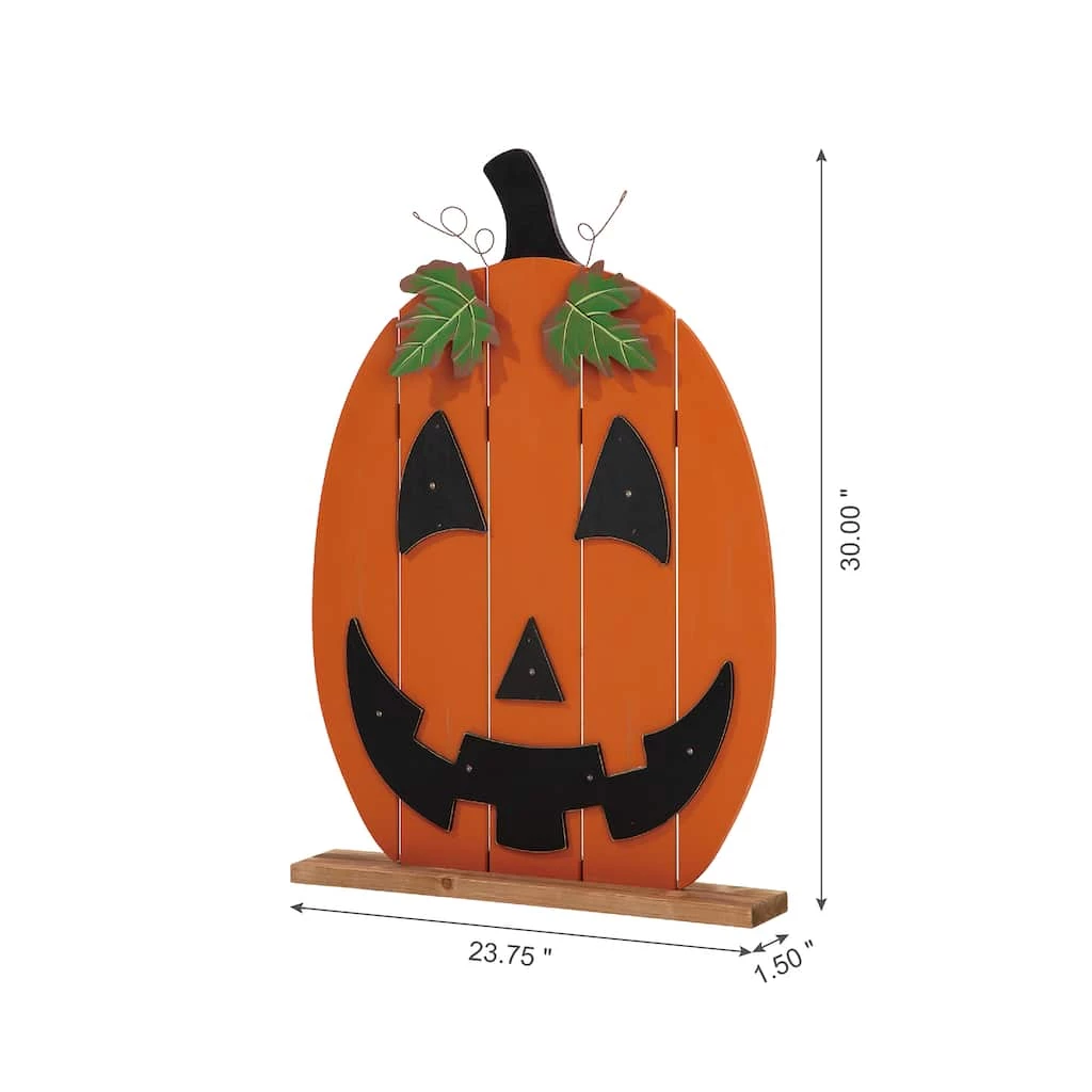 Discount 🥰 Glitzhome® 30" Lighted Wooden Pumpkin Porch Décor ⌛ 8 Discount 🥰 Glitzhome® 30" Lighted Wooden Pumpkin Porch Décor ⌛ - Image 6