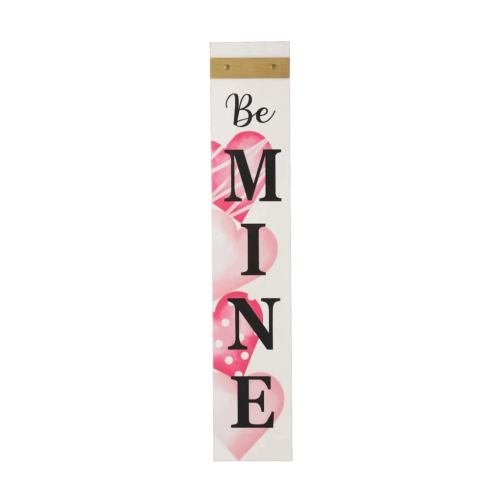 Budget π Glitzhome® 3.5ft. Valentine's Wooden "Be Mine" Porch Sign π 3 Budget π Glitzhome® 3.5ft. Valentine's Wooden "Be Mine" Porch Sign π