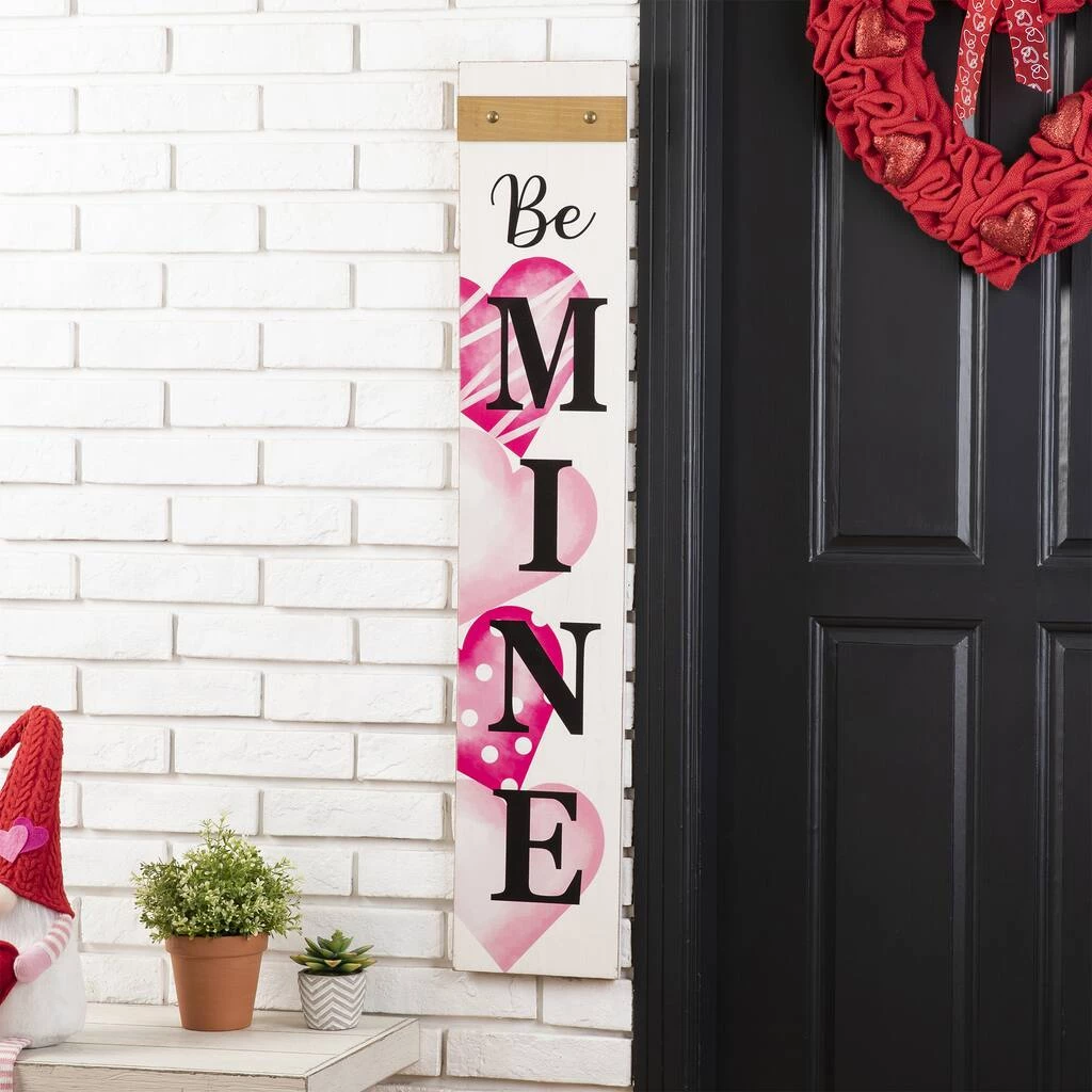 Budget π Glitzhome® 3.5ft. Valentine's Wooden "Be Mine" Porch Sign π 5 Budget π Glitzhome® 3.5ft. Valentine's Wooden "Be Mine" Porch Sign π - Image 3