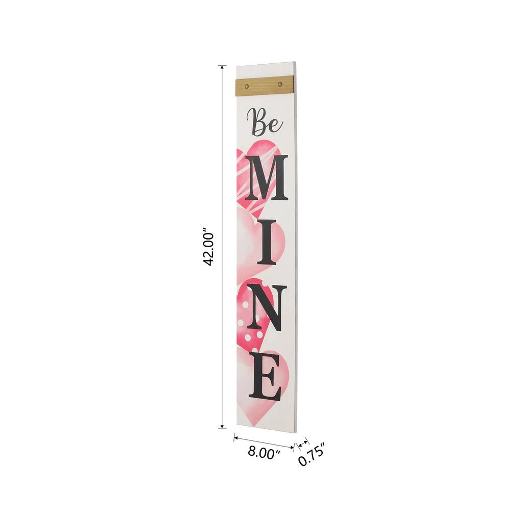 Budget π Glitzhome® 3.5ft. Valentine's Wooden "Be Mine" Porch Sign π 6 Budget π Glitzhome® 3.5ft. Valentine's Wooden "Be Mine" Porch Sign π - Image 4