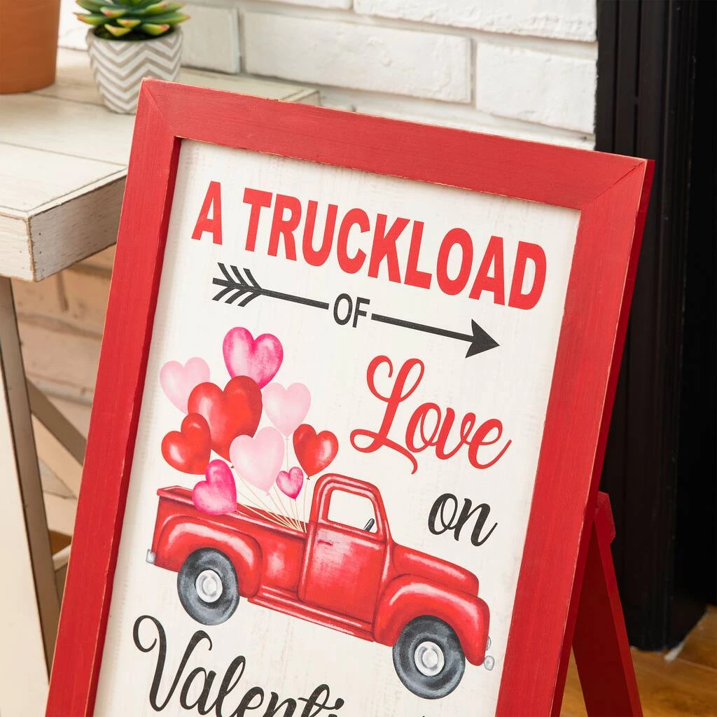 Flash Sale 🧨 Glitzhome® 24" Wooden Valentine's Truck Standing Porch Sign ❤️ 7 Flash Sale 🧨 Glitzhome® 24" Wooden Valentine's Truck Standing Porch Sign ❤️ - Image 5