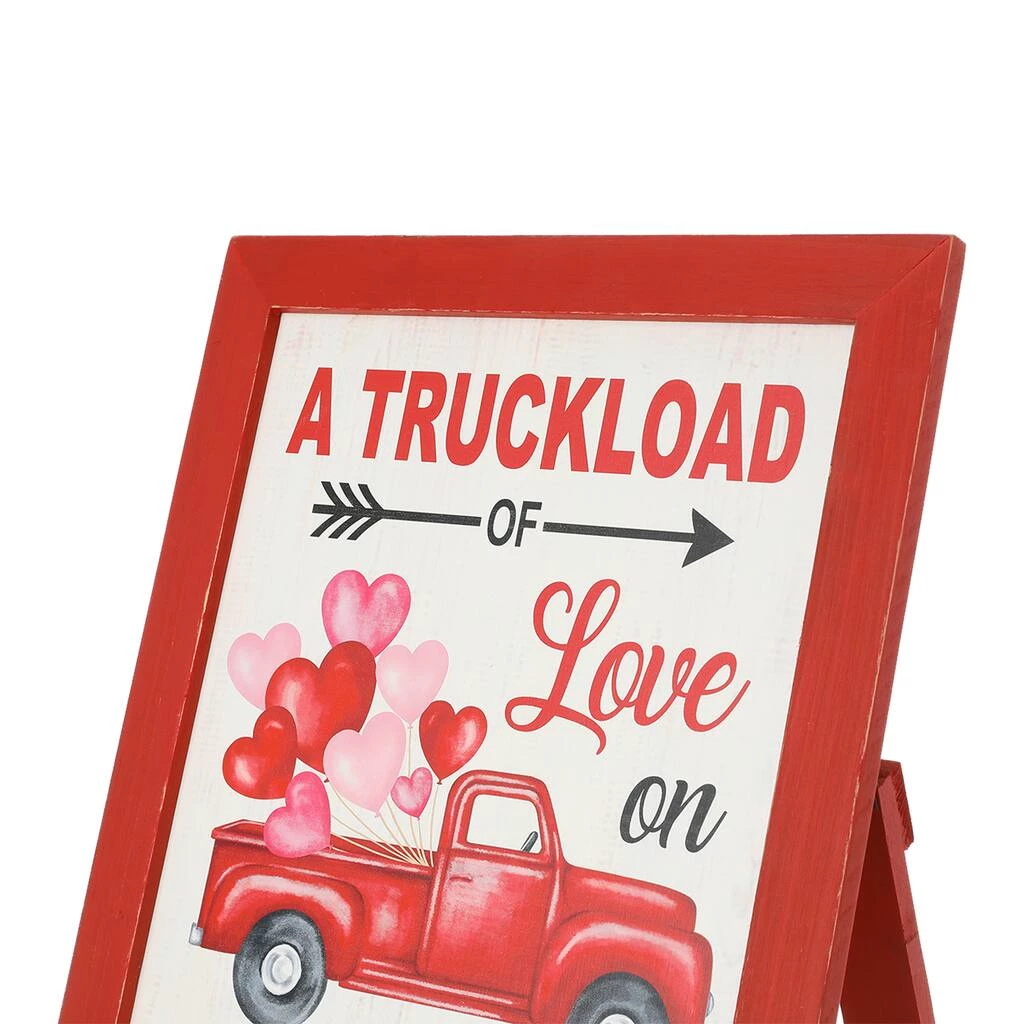 Flash Sale 🧨 Glitzhome® 24" Wooden Valentine's Truck Standing Porch Sign ❤️ 8 Flash Sale 🧨 Glitzhome® 24" Wooden Valentine's Truck Standing Porch Sign ❤️ - Image 6