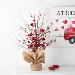 Promo π Glitzhome® 18" Lighted Valentine's Berry Heart Table Tree π 12 Promo π Glitzhome® 18" Lighted Valentine's Berry Heart Table Tree π -Glitzhome Sales D582791S 3