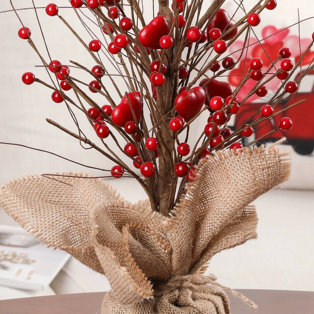 Promo π Glitzhome® 18" Lighted Valentine's Berry Heart Table Tree π 7 Promo π Glitzhome® 18" Lighted Valentine's Berry Heart Table Tree π - Image 5