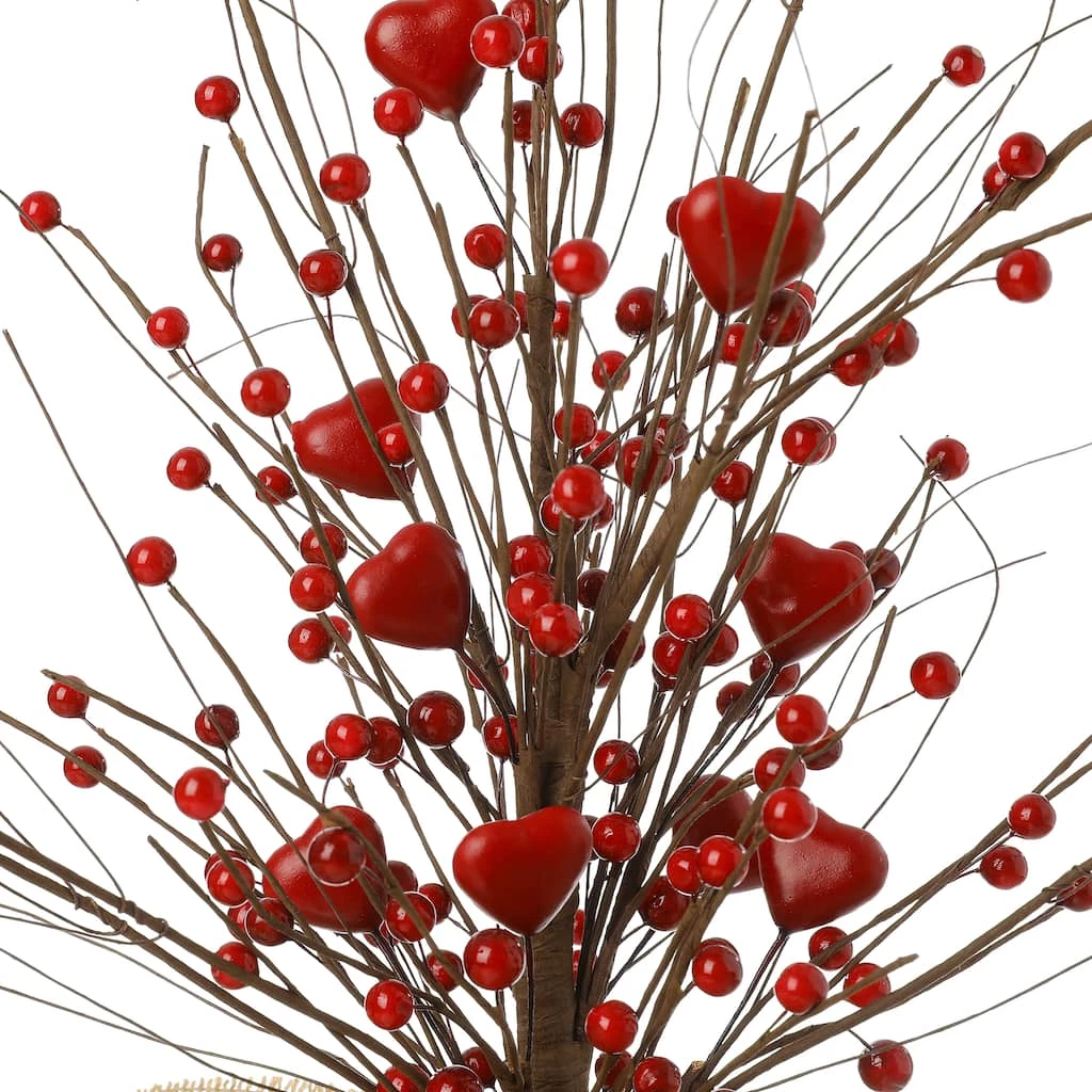 Promo π Glitzhome® 18" Lighted Valentine's Berry Heart Table Tree π 8 Promo π Glitzhome® 18" Lighted Valentine's Berry Heart Table Tree π - Image 6