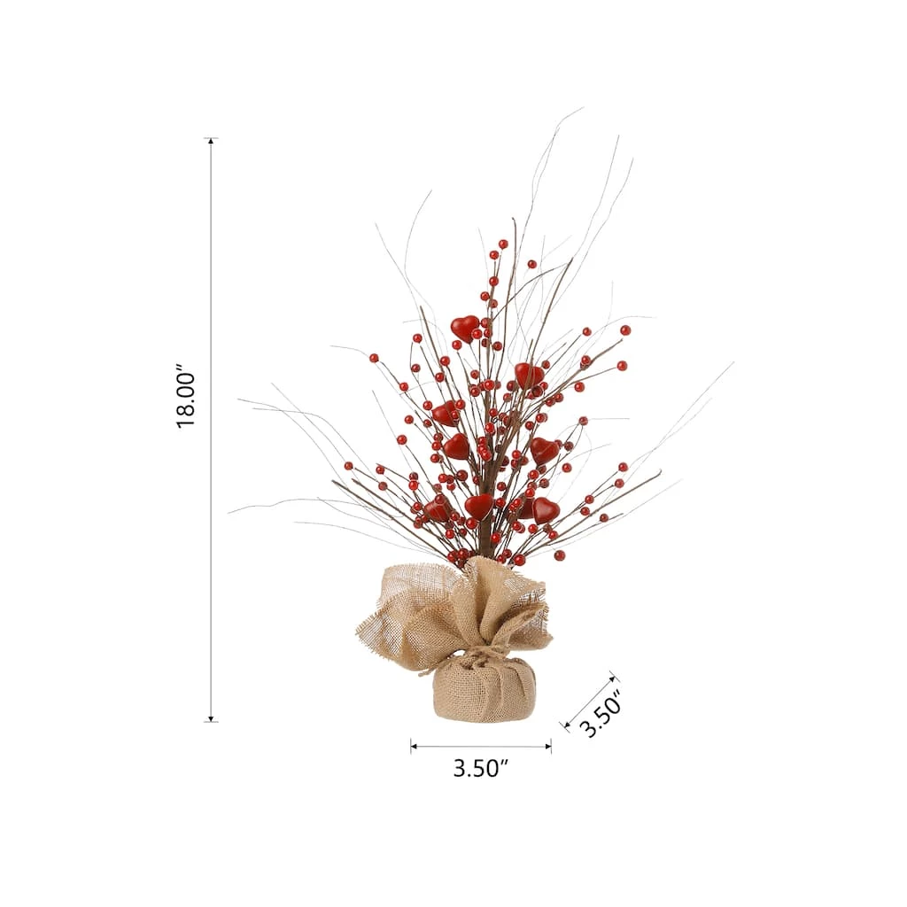 Promo π Glitzhome® 18" Lighted Valentine's Berry Heart Table Tree π 10 Promo π Glitzhome® 18" Lighted Valentine's Berry Heart Table Tree π - Image 8