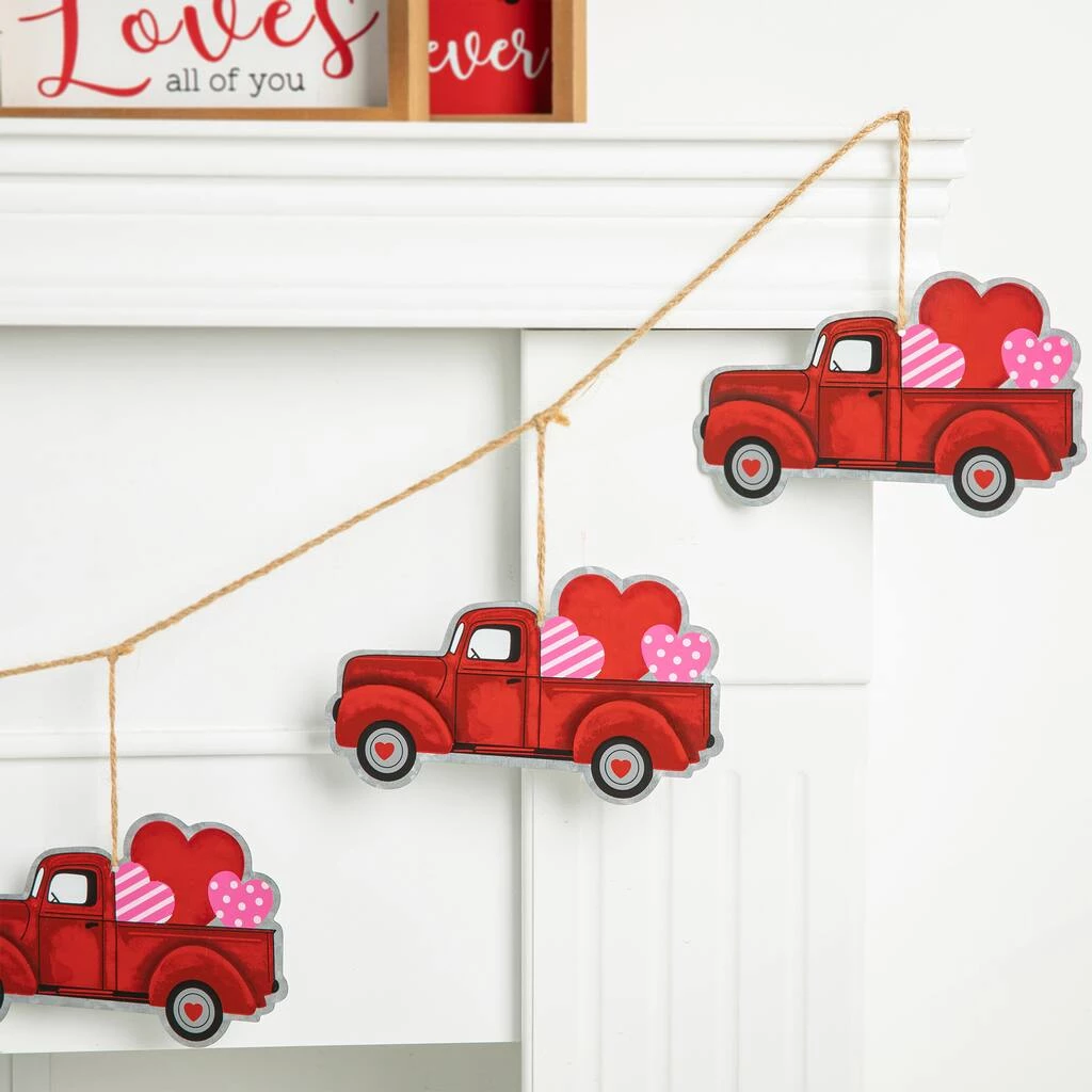 Cheap π Glitzhome® 6ft. Metal Valentine's Truck Garland π 5 Cheap π Glitzhome® 6ft. Metal Valentine's Truck Garland π - Image 3