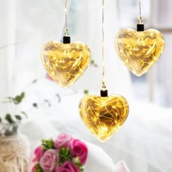 Budget π₯ Glitzhome® 25.75" Valentine's Glass Heart String Lights Wall Décor Set π₯° 11 Budget π₯ Glitzhome® 25.75" Valentine's Glass Heart String Lights Wall Décor Set π₯° -Glitzhome Sales D582801S 3