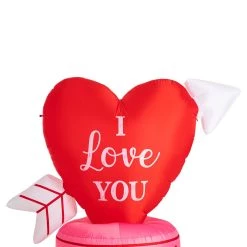 Discount 🔔 Glitzhome® 5ft. Lighted Valentine's Inflatable Heart Décor ✨ -Glitzhome Sales D582803S 7