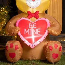 Outlet βοΈ Glitzhome® 6ft. Lighted Valentine's Inflatable Bear with Heart Décor π 13 Outlet βοΈ Glitzhome® 6ft. Lighted Valentine's Inflatable Bear with Heart Décor π -Glitzhome Sales D582804S 4