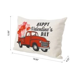Wholesale π Glitzhome® 18" Faux Burlap Happy Valentine's Truck Pillow π 17 Wholesale π Glitzhome® 18" Faux Burlap Happy Valentine's Truck Pillow π -Glitzhome Sales D582805S 8