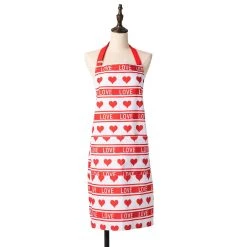 Outlet 🛒 Glitzhome® 31.25" Fabric Valentine's Heart Apron ⌛