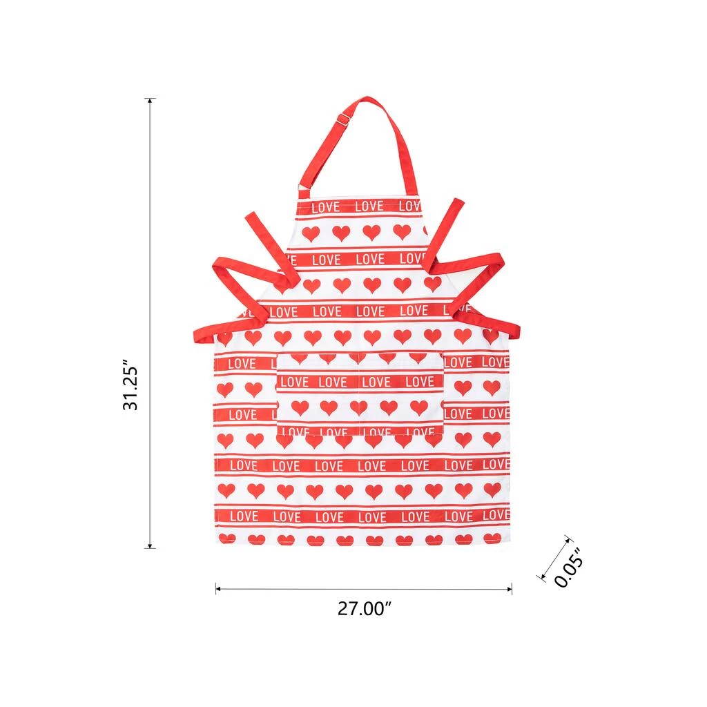 Outlet π Glitzhome® 31.25" Fabric Valentine's Heart Apron β 10 Outlet π Glitzhome® 31.25" Fabric Valentine's Heart Apron β - Image 8