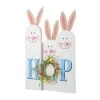 Best Pirce 🧨 Glitzhome® 29.5" Easter Bunny Family HOP Wooden Porch Sign ⭐ -Glitzhome Sales D582812S 1