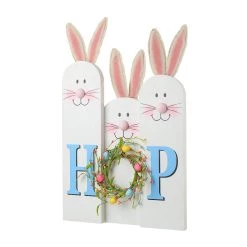 Best Pirce 🧨 Glitzhome® 29.5" Easter Bunny Family HOP Wooden Porch Sign ⭐
