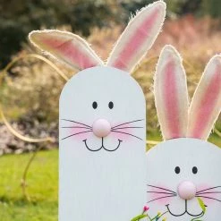 Best Pirce 🧨 Glitzhome® 29.5" Easter Bunny Family HOP Wooden Porch Sign ⭐ -Glitzhome Sales D582812S 4
