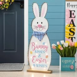 Discount π Glitzhome® 36" Lighted Wooden Metal Easter Bunny Porch Décor π 11 Discount π Glitzhome® 36" Lighted Wooden Metal Easter Bunny Porch Décor π -Glitzhome Sales D582813S 2