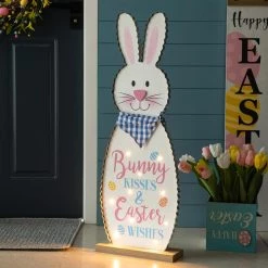 Discount π Glitzhome® 36" Lighted Wooden Metal Easter Bunny Porch Décor π 12 Discount π Glitzhome® 36" Lighted Wooden Metal Easter Bunny Porch Décor π -Glitzhome Sales D582813S 3