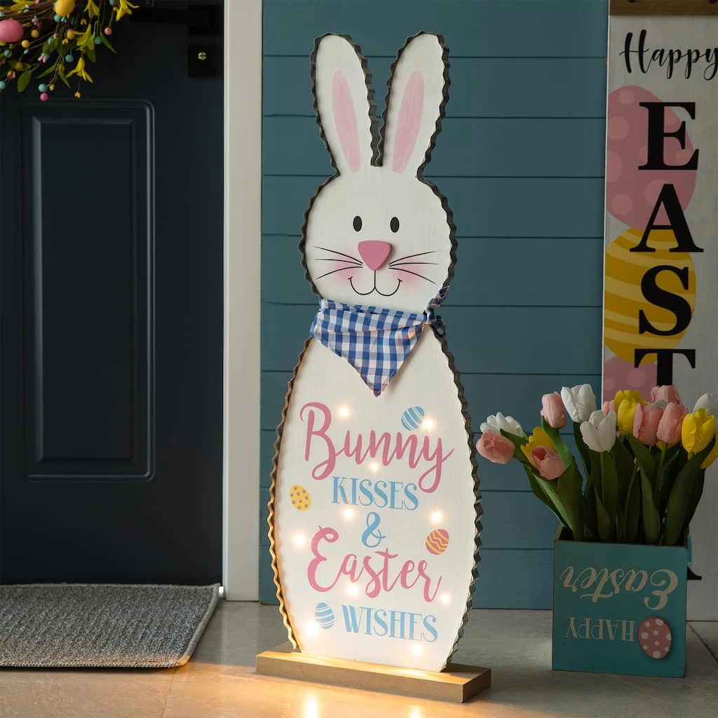 Discount π Glitzhome® 36" Lighted Wooden Metal Easter Bunny Porch Décor π 5 Discount π Glitzhome® 36" Lighted Wooden Metal Easter Bunny Porch Décor π - Image 3