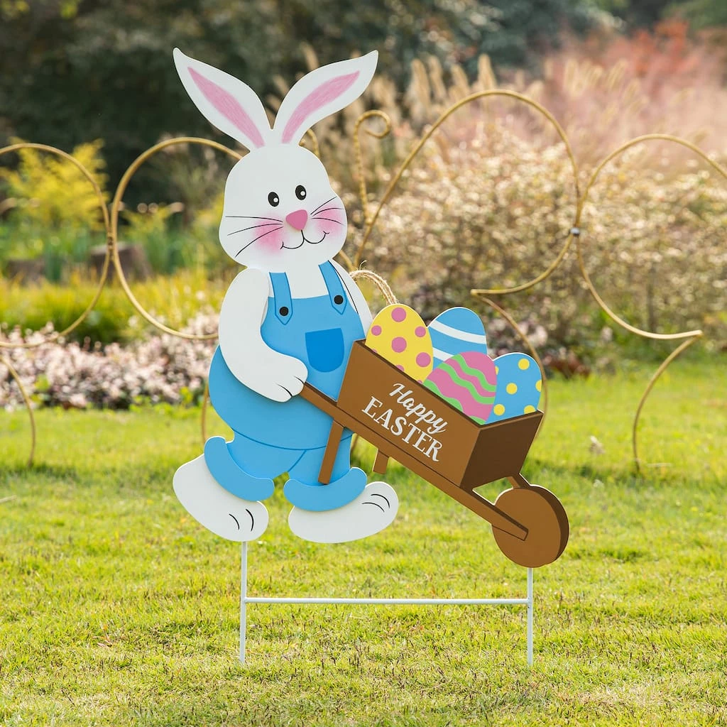 Deals π Glitzhome® 30.5" Easter Bunny Cart Wooden Décor β 4 Deals π Glitzhome® 30.5" Easter Bunny Cart Wooden Décor β - Image 2
