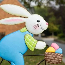 Buy 🌟 Glitzhome® 42'' Easter Bunny on Bicycle Metal Décor ✔️ -Glitzhome Sales D582818S 5
