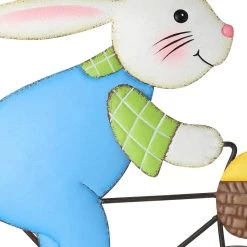 Buy 🌟 Glitzhome® 42'' Easter Bunny on Bicycle Metal Décor ✔️ -Glitzhome Sales D582818S 6