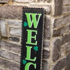 Wholesale ❤️ Glitzhome® 42'' Lighted St. Patrick's Day Wooden "WELCOME" Porch Sign ⭐ -Glitzhome Sales D582824S 4