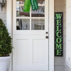 Wholesale ❤️ Glitzhome® 42'' Lighted St. Patrick's Day Wooden "WELCOME" Porch Sign ⭐ -Glitzhome Sales D582824S 5