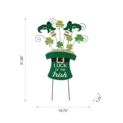 Wholesale 🛒 Glitzhome® 31.5" Wooden St. Patrick's Leprechaun Belt Décor 🛒 -Glitzhome Sales D582827S 4