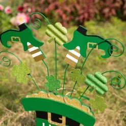 Wholesale 🛒 Glitzhome® 31.5" Wooden St. Patrick's Leprechaun Belt Décor 🛒 -Glitzhome Sales D582827S 5