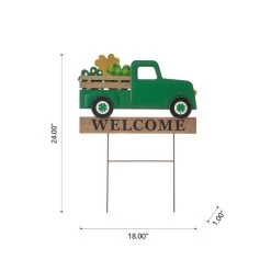 Top 10 🛒 Glitzhome® 24'' Wooden & Metal St. Patrick's Truck Décor 👍 -Glitzhome Sales D582828S 3