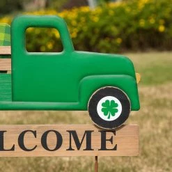 Top 10 🛒 Glitzhome® 24'' Wooden & Metal St. Patrick's Truck Décor 👍 -Glitzhome Sales D582828S 4