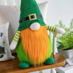 Brand new 🤩 Glitzhome® 25.5" St. Patrick's Fabric Standing Gnome Décor 🧨 -Glitzhome Sales D582831S 4