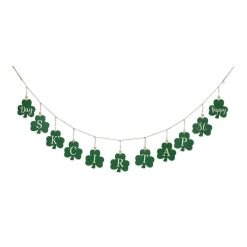 Promo β¨ Glitzhome® St. Patrick's Metal Shamrocks Garland π