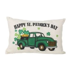 Top 10 π₯° Glitzhome® 18" Faux Burlap Happy St. Patrick's Day Truck Pillow β
