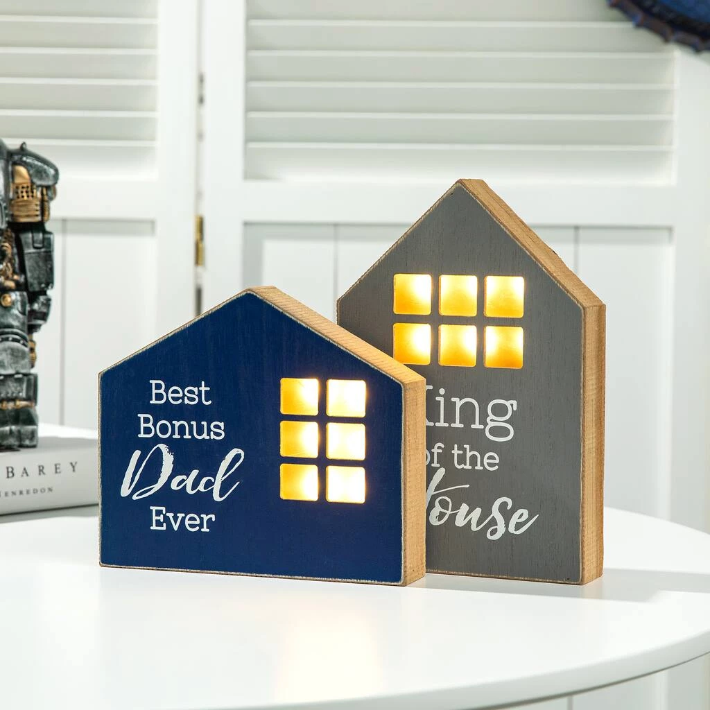Promo π€© Glitzhome® Lighted Father's Day Table Block Sign Set π₯° 5 Promo π€© Glitzhome® Lighted Father's Day Table Block Sign Set π₯° - Image 3