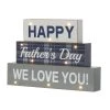 Cheapest 💯 Glitzhome® 12" Lighted Happy Father's Day Block Sign 🎁 -Glitzhome Sales D582845S 1