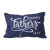 New ❤️ Glitzhome® 18" Faux Burlap Happy Father's Day Pillow 🧨