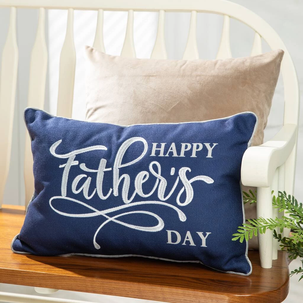 New ❤️ Glitzhome® 18" Faux Burlap Happy Father's Day Pillow 🧨 5 New ❤️ Glitzhome® 18" Faux Burlap Happy Father's Day Pillow 🧨 - Image 3