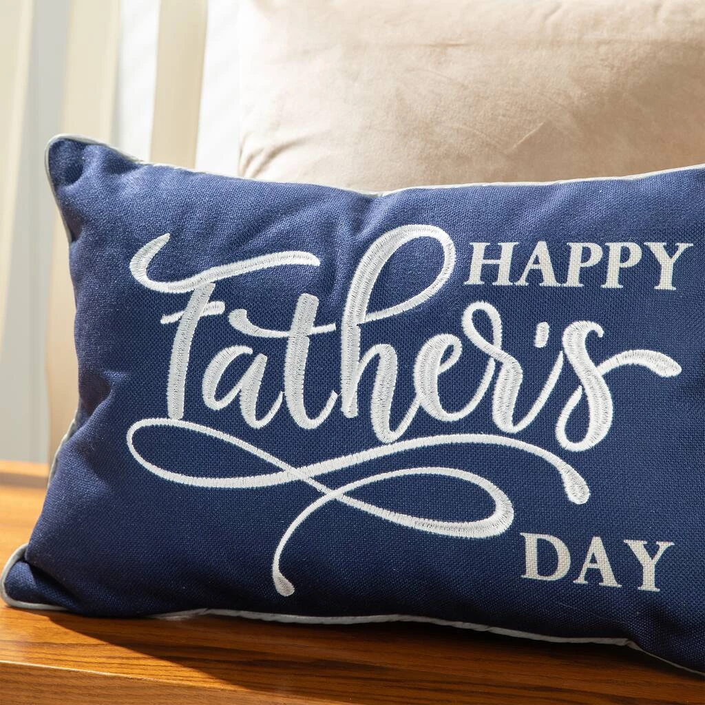 New ❤️ Glitzhome® 18" Faux Burlap Happy Father's Day Pillow 🧨 6 New ❤️ Glitzhome® 18" Faux Burlap Happy Father's Day Pillow 🧨 - Image 4