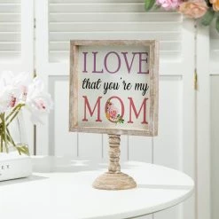 Flash Sale 😉 Glitzhome® 11.5" Wood 👩 Mother's Day Table Décor 🌟 -Glitzhome Sales D582852S 3