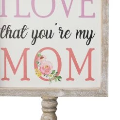 Flash Sale 😉 Glitzhome® 11.5" Wood 👩 Mother's Day Table Décor 🌟 -Glitzhome Sales D582852S 6