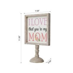 Flash Sale 😉 Glitzhome® 11.5" Wood 👩 Mother's Day Table Décor 🌟 -Glitzhome Sales D582852S 8