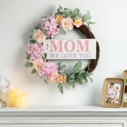 Deals ✔️ Glitzhome® 22" 👩 Mother's Day Floral Wreath ✔️ -Glitzhome Sales D582854S 3